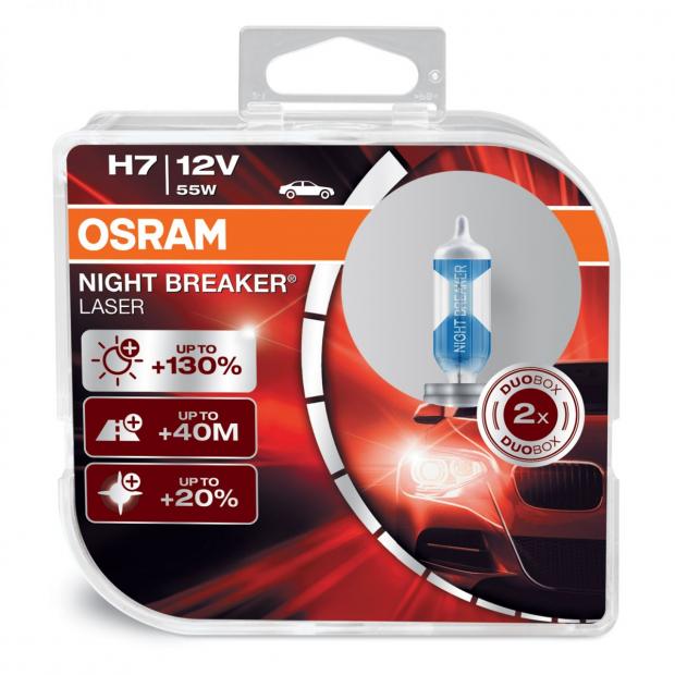 H7 OSRAM NIGHT BREAKER LASER 150% MEHR LICHT 2er Set