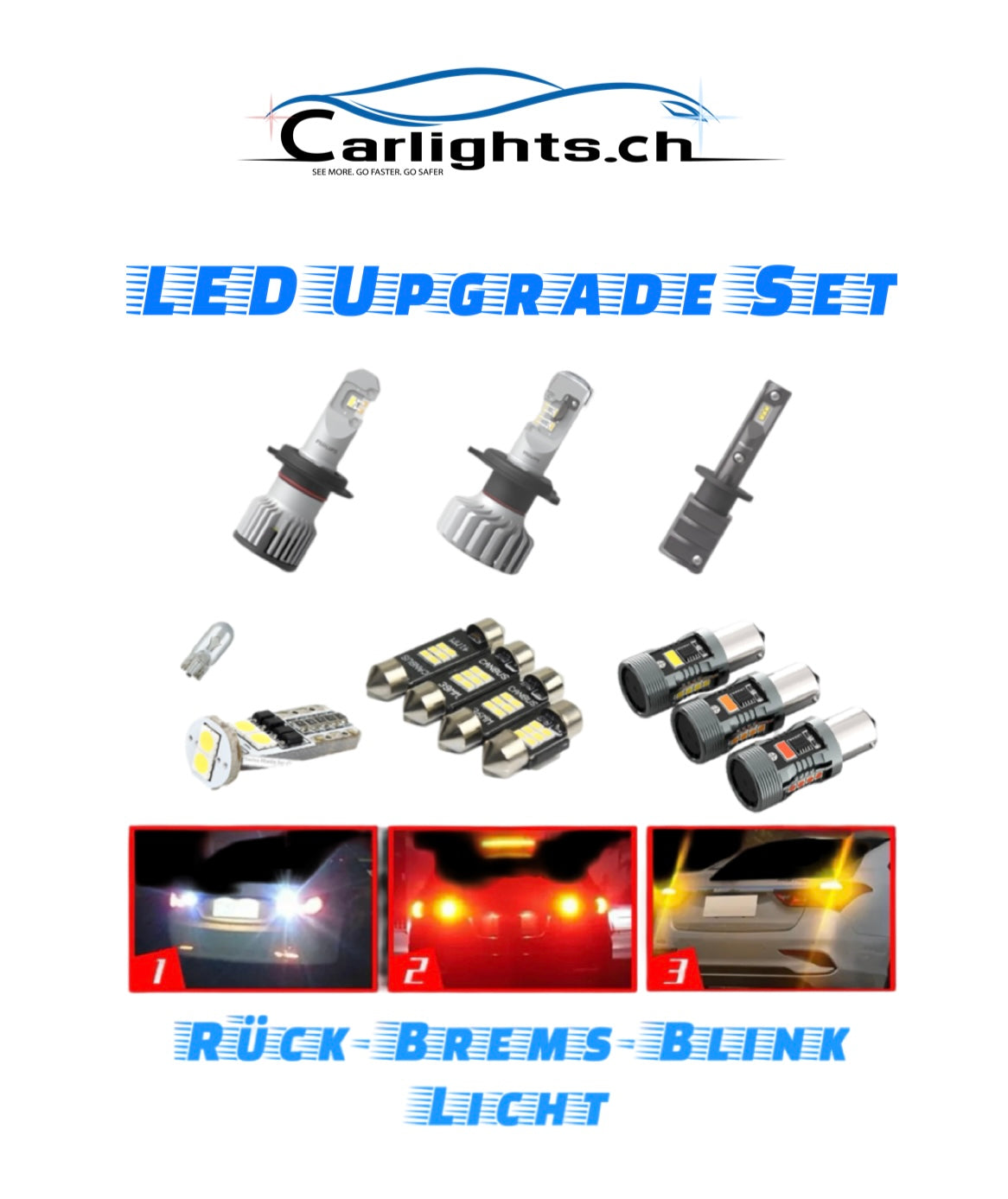 BMW 3er E21 1. Gen. ab 1975-1985 Abblend-/Fernlicht LED Upgrade Set