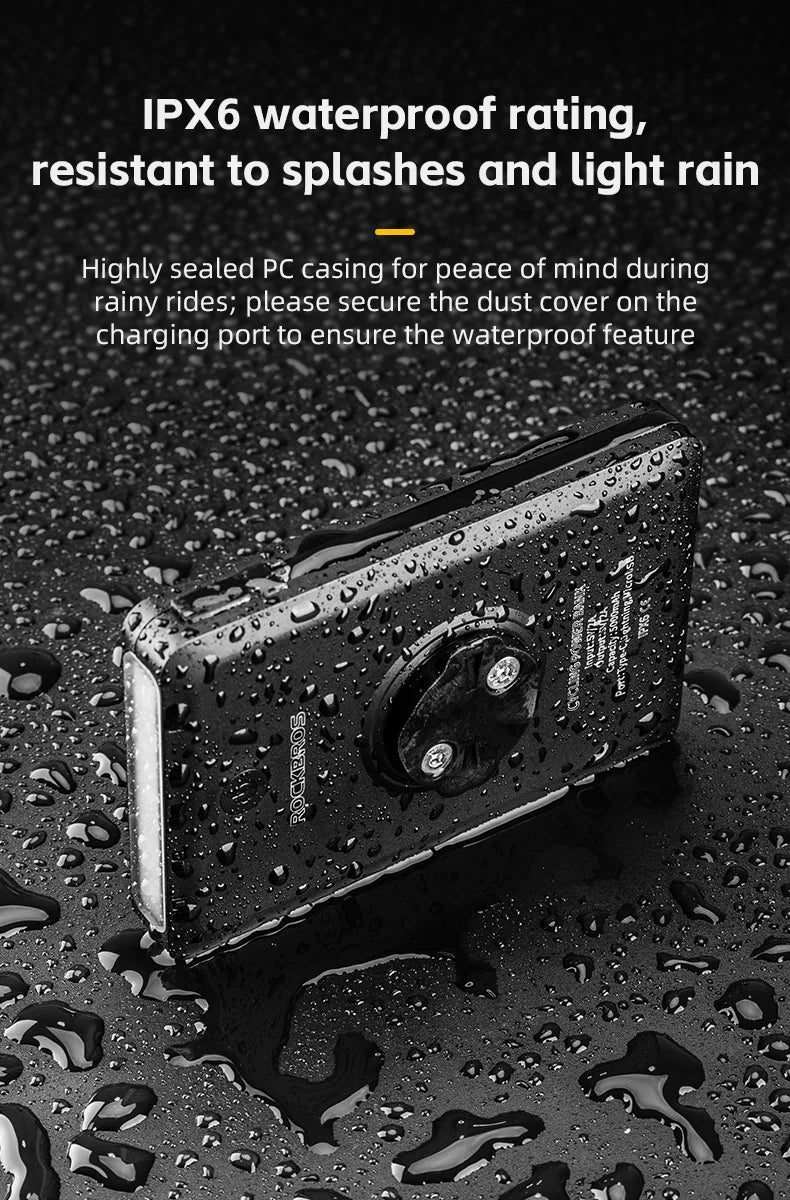 Rockbros Fahrrad-Lampe 1500LM und 5000 mAh Power-Bank Akku