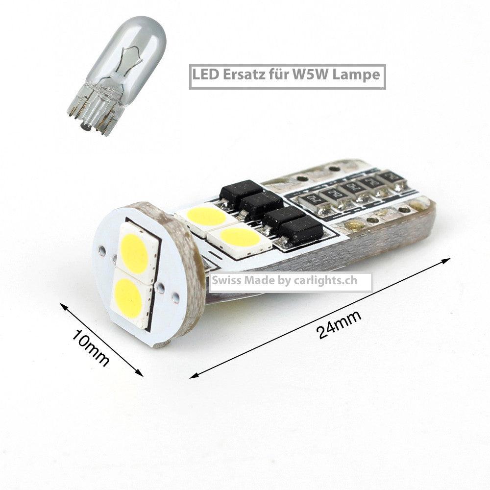 AUDI Feux de position à LED W5W-T10 Swiss Made CANBUS