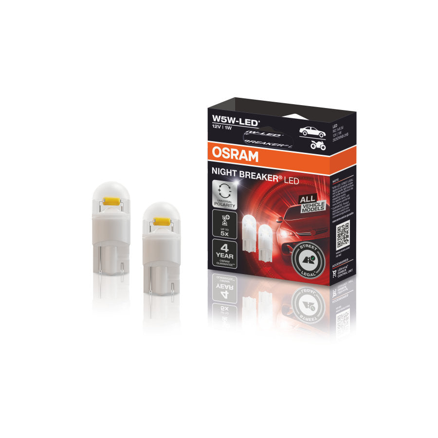 W5W LED OSRAM 12V 1W W2.1x9.5d GEN2 mit Straßenzulassung 6000K 1 Set