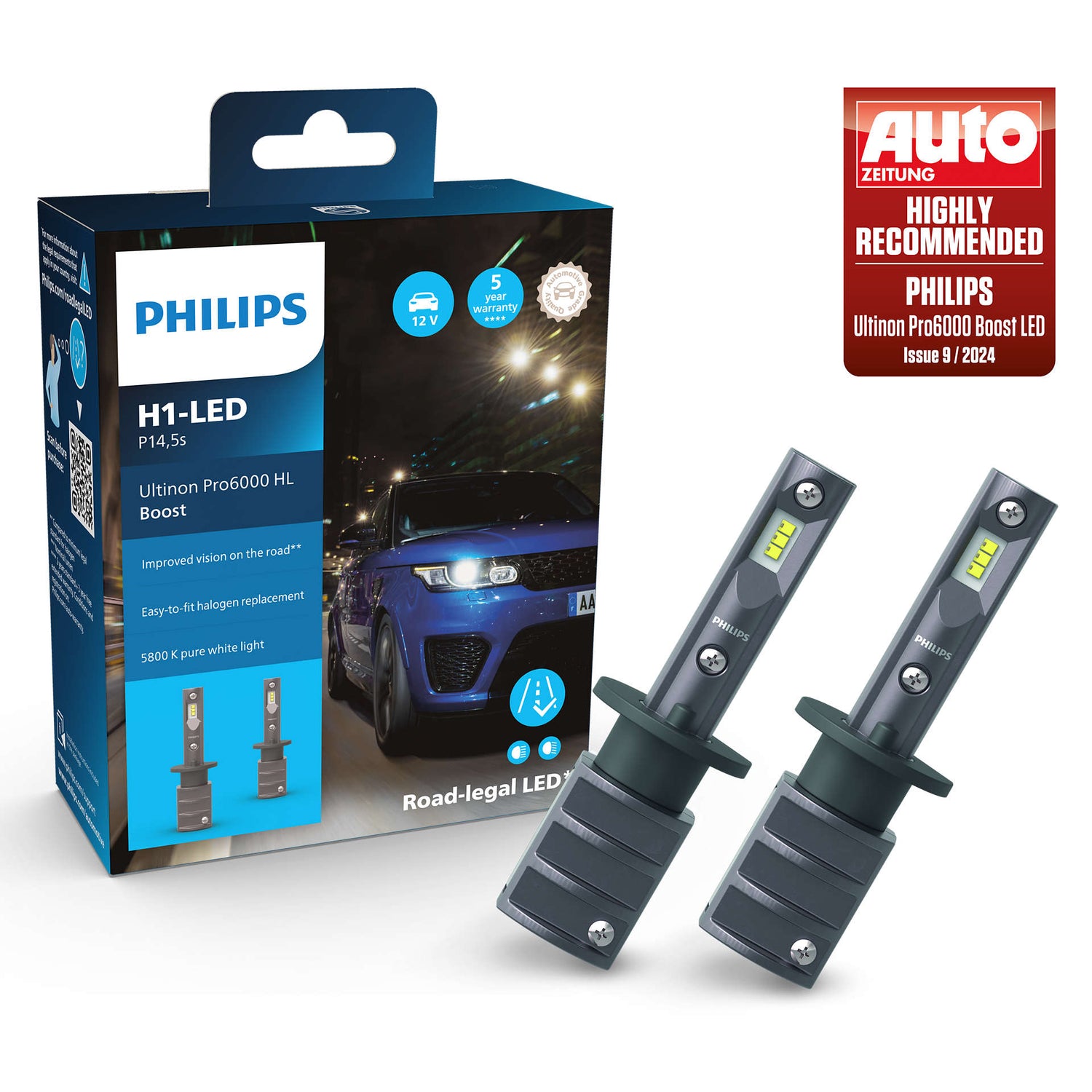 H1 LED Philips PRO6000 Boost für Abblendlicht, Fernlicht