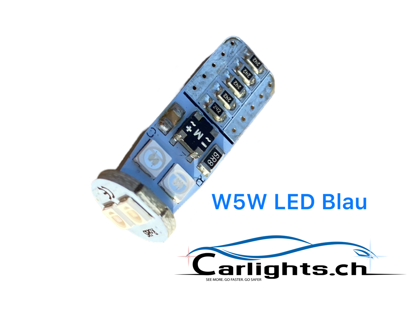 W5W-T10 LED CANBUS Star Swiss Made Blu 1 pz.