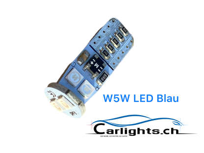 W5W-T10 LED CANBUS Star Swiss Made Blu 1 pz.