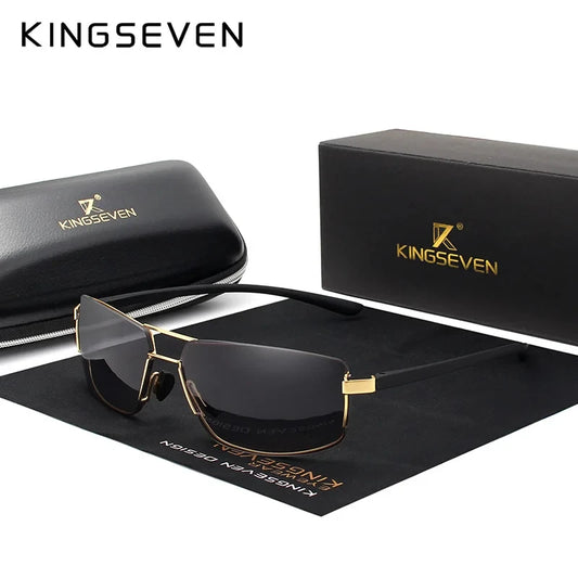 KINGSEVEN Marke Design Sonnenbrille Männer Fahren Quadratischen Rahmen Sonnenbrille Männliche Klassische Unisex Brille Brillen Gafas