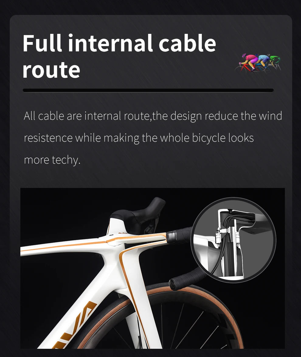 SAVA Dream Maker Full Carbon Fiber Bike Strap SHIMAN0 Di2 8170 24 Speed Hydraulic Disc Brake High End Race Class Road Bike