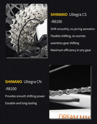 SAVA Dream Maker Full Carbon Fiber Bike Strap SHIMAN0 Di2 8170 24 Speed Hydraulic Disc Brake High End Race Class Road Bike