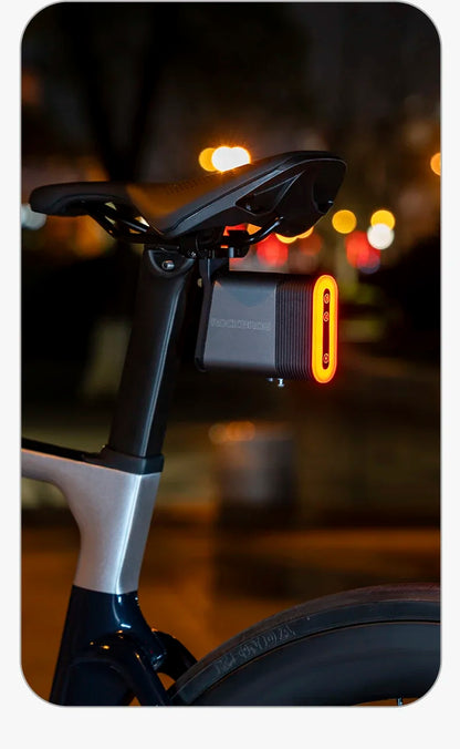 Rockbros bicycle rear light with lock can be locked and unlocked by cell phone