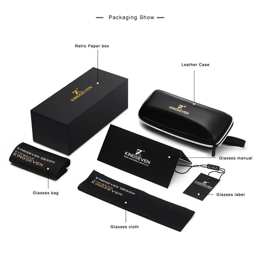 KINGSEVEN Jeunes Style Lunettes de Soleil de Femme Gradient Lentille Polarisée Luxe Design Femme Elégante Lunette De Soleil Femme