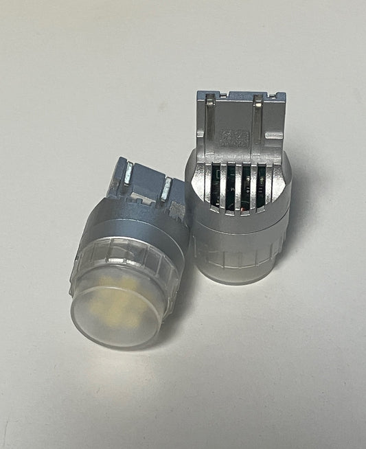 W21/5W LED luz de marcha diurna / luz de estacionamiento Super CANbus ventilador Swiss Made 12-24V, 2 uds.