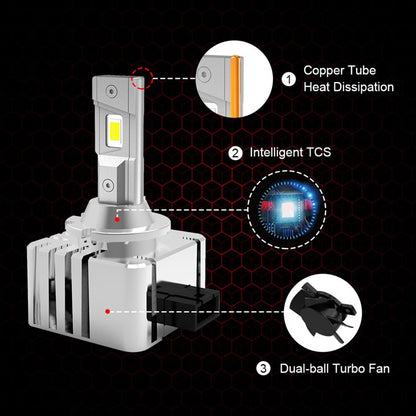 D1S LED canbus 9000LM 150% more light than xenon 2 pcs.