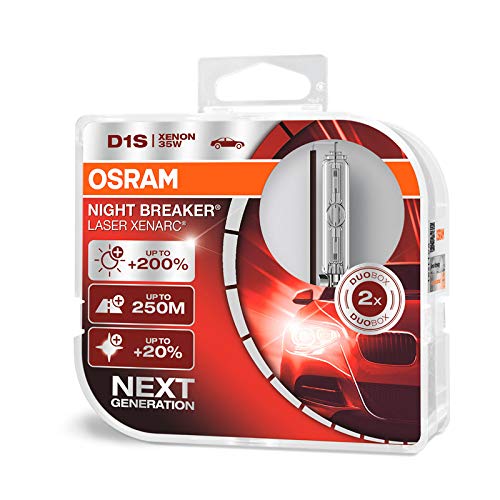 D1S OSRAM Xenon Brenner Xenarc Night Breaker Laser 200% mehr Helligkeit 2 Stk.