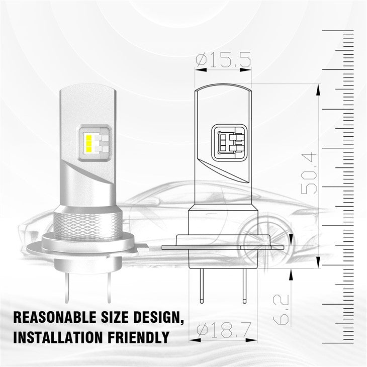 H7 LED ATOM TST - 250% di luce in più 5000LM moto (1 pz.)