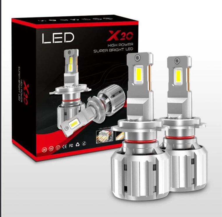 H7 LED X20 CANBUS 12000LM 400% mehr Licht 12-24V 60W- 2Stk.